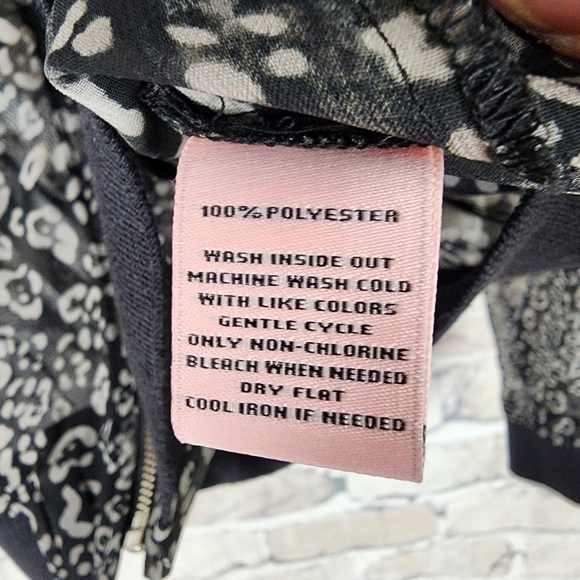 Juicy Couture Viva Luxe Zip Front Jacket Sheer Leopard Print Black Size XS - Picture 9 of 12